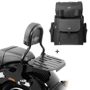 Sissybar CL + Hecktasche für Harley Softail Low Rider 18-20 abnehmbar mit Gepäckträger Craftride_0