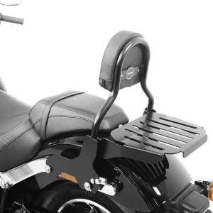 Sissy bar som passer til Harley Davidson Softail Sport Glide 18-24 Craftride Fast Driver-M inkl. bagasjehylle svart DPLB1