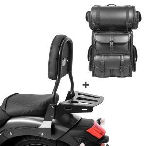 Sissybar CL + Hecktasche LX für Kawasaki Vulcan S / Café 15-20 mit Gepäckträger Craftride_1