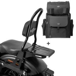 Sissybar CSM + Hecktasche für Harley Dyna Street Bob 06-08 abnehmbar mit Gepäckträger Craftride_0