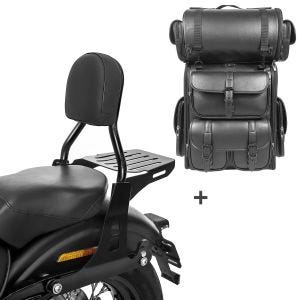 Sissybar CL + Hecktasche LX für Harley Dyna Street Bob 09-17, Low Rider S abnehmbar mit Gepäckträger Craftride_1