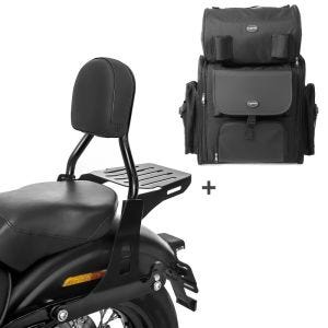 Sissybar CL + Hecktasche für Harley Dyna Street Bob 09-17, Low Rider S abnehmbar mit Gepäckträger Craftride_1