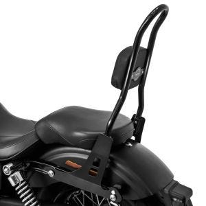 Sissy bar egnet for Harley Davidson Dyna Super Glide Custom 06-15 Craftride Fast Rider-L svart