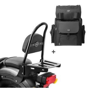 Sissybar CSM + Hecktasche für Honda Rebel 500 17-20 mit Gepäckträger Craftride_0