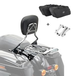 Sissybar + Gepäckträger + Seitenkoffer Innentaschen AW für Harley Electra Glide Standard 19-21 chrom Craftride_1