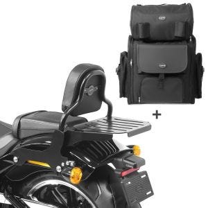 Sissybar + Hecktasche für Harley Softail Low Rider / S 18-20 abnehmbar mit Gepäckträger Craftride CSS_0