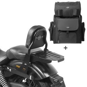 Sissybar + Hecktasche für Harley Dyna Street Bob 09-17 abnehmbar mit Gepäckträger Craftride CSS_1