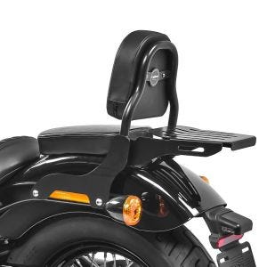 Sissy bar CSS Fix egnet for Harley Davidson Softail Slim 18-22 bagasjehylle svart Craftride