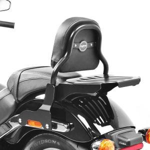 Sissy bar CSS Fix egnet for Harley Davidson Sport Glide 18-24 med bagasjehylle svart Craftride