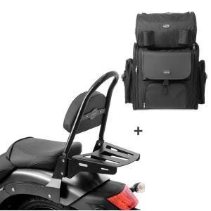 Sissybar CSM + Hecktasche für Kawasaki Vulcan S/ Café 15-20 mit Gepäckträger Craftride_0