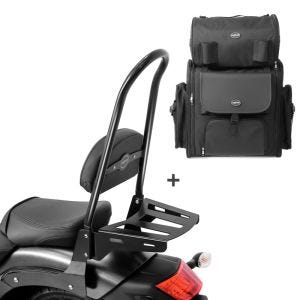 Sissybar CSXL + Hecktasche für Kawasaki Vulcan S / Café 15-20 mit Gepäckträger Craftride_0