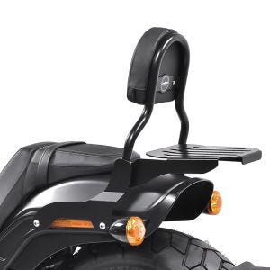 Sissy bar CL Fix passer for Harley Davidson Fat Bob / 114 18-24 med bagasjehylle svart Craftride