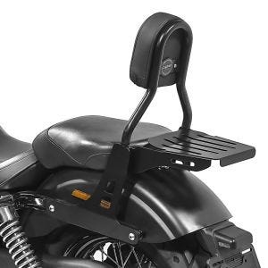 Sissy bar CL Fix egnet for Harley Davidson Dyna Street Bob 09-17 med bagasjehylle svart Craftride
