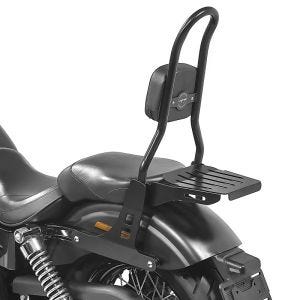 Sissy bar CSL Fix passer for Harley Davidson Dyna Low Rider S 16-17 med bagasjehylle svart Craftride