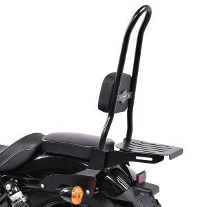 Sissy bar CSXL Fix passer for Harley Davidson Sportster 883 R Roadster 04-15 bagasjehylle svart Craftride