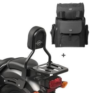Sissybar CL3 + Hecktasche für Honda Rebel 500 17-20 mit Gepäckträger Craftride_0