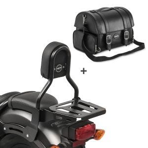 Sissybar CL3 + Hecktasche FP für Kawasaki Vulcan S / Café 15-20 mit Gepäckträger Craftride_1
