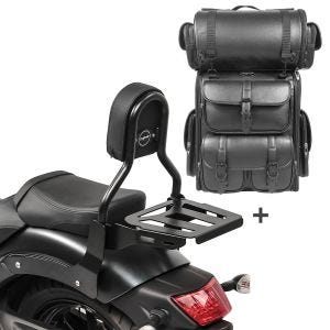 Sissybar CL3 + Hecktasche LX für Kawasaki Vulcan S / Café 15-20 mit Gepäckträger Craftride_1