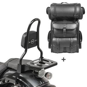 Sissybar M3 + Hecktasche LX für Yamaha XV 950 / R 14-20 mit Gepäckträger Craftride_1