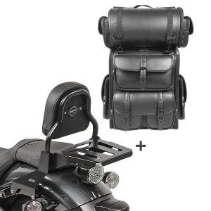 Sissybar XS3 + Hecktasche LX für Yamaha XV 950 / R 14-20 mit Gepäckträger Craftride_1