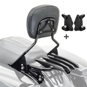Sissybar + Gepäckträger XB für Harley Street Glide 09-13 schwarz_0