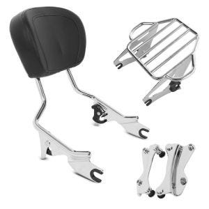 Sissybar mit Gepäckträger KI und Montagekit für Harley Touring 14-20 chrom Craftride_1