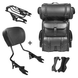 Sissybar AW + Hecktasche LX für Harley Electra Glide Standard 09-10 mit Gepäckträger schwarz Craftride_1