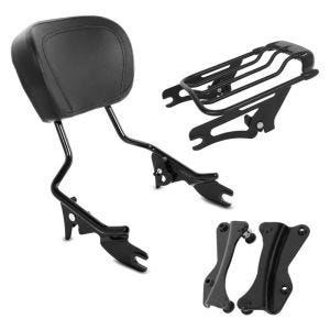 Sissybar + Gepäckträger AW für Harley Davidson Electra Glide Ultra Limited 09-13 schwarz_0