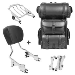 Sissybar AW + Hecktasche LX für Harley Electra Glide Standard 19-20 mit Gepäckträger chrom Craftride_1