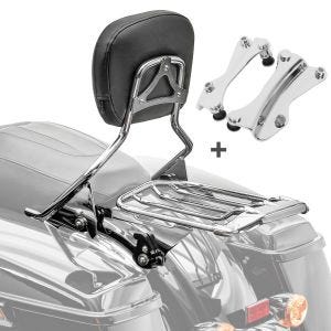 Sissybar + Gepäckträger AW für Harley Davidson Road King 09-13 chrom_0