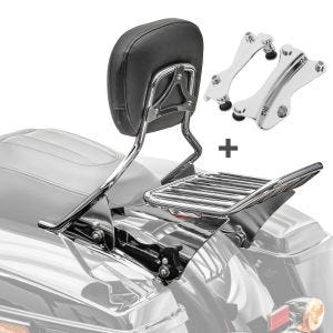 Sissybar + Gepäckträger W1 für Harley Electra Glide Standard 09-10 chrom_0