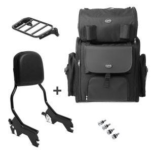 Sissybar R1S + Hecktasche für Harley Softail Street Bob 18-20 mit Gepäckträger Craftride_1