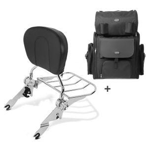 Sissybar SB1 + Hecktasche für Harley Street Glide Special 15-20 abnehmbar mit Gepäckträger Craftride chrom_0
