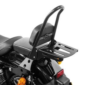 Sissy bar + bagasjehylle avtagbar CSM passer for Harley Davidson Sportster 1200 Iron 18-20 svart Craftride