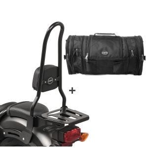 Sissybar XL3 + Hecktasche RB1 für Kawasaki VN 900 Classic / Custom 06-16 mit Gepäckträger Craftride_1