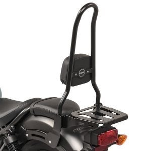 Sissy bar XL3 egnet for Honda Rebel 500 CMX 17-24 med bagasjehylle svart Craftride