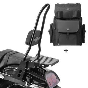 Sissybar CSXL + Hecktasche für Harley Dyna Fat Bob 10-17 abnehmbar mit Gepäckträger Craftride_0