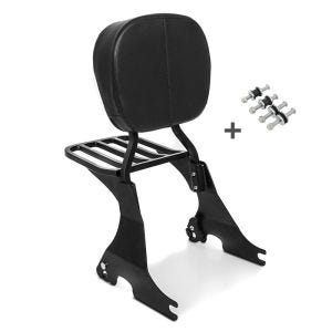 Sissy bar som passer til Harley Davidson Sportster 883 Iron 09-20 Craftride inkl. bagasjestativ og dockingsett sort