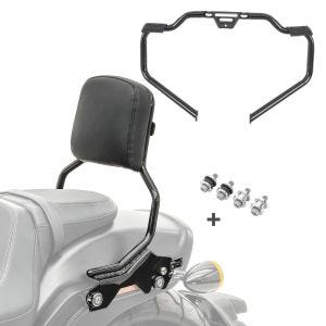 Set STS27 Sissybar mit Dockingkit R1 und Sturzbügel Mustache für Harley Davidson Fat Bob / 114 18-21 Craftride_1