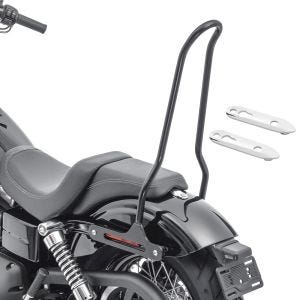 Set: Sissybar für Harley Dyna Street Bob / Low Rider S 09-17 Tampa + Blinkerverlegung für Harley Dyna 91-17 Blinker hinten Versatz Kit chrom_1