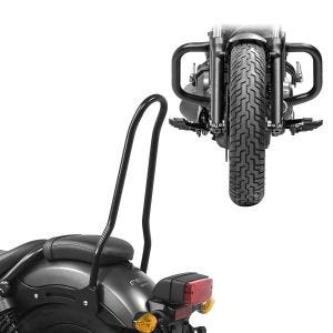 Set Sissybar + Sturzbügel für Honda Rebel 500 17-21 Craftride TS1_1