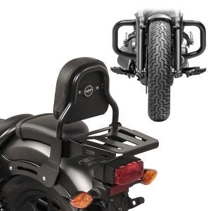 Set Sissybar mit Gepäckträger + Sturzbügel für Honda Rebel 500 17-21 Craftride XS3_1