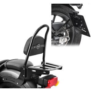 Set Sissy Bar + Gepäckträger + Kennzeichenhalter seitlich L für Honda Rebel 500 17-21 Craftride CSM_1