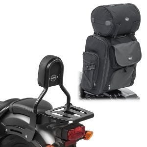 Set Sissybar+ Gepäckträger + Tasche für Honda Rebel 500 17-21 Craftride SK5_1