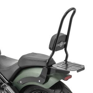 Sissy Bar XL3 egnet for Indian Chief Bobber Dark Horse 21-24 med bagasjehylle svart Craftride