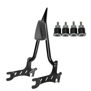 Sissy bar egnet for Indian Challenger Dark Horse 20-24 Craftride SB3 passasjerryggstøtte svart + maskinvaresett for docking