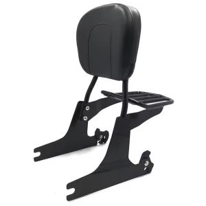 Sissy bar egnet for Harley Davidson Softail 07-17 med bagasjehylle Craftride SB10 svart