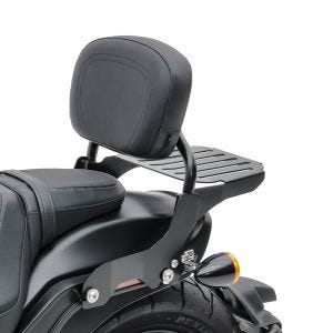 Sissy Bar mit Gepäckträger für Harley Davidson Fat Boy 07-17 CXS schwarz Craftride_1