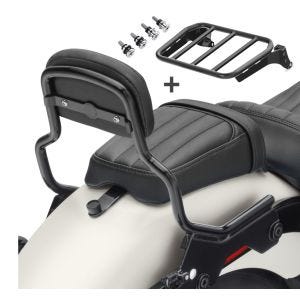 Sissybar für Harley Breakout / 114 18-20 XS mit Gepäckträger und Docking schwarz Craftride_1