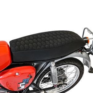 Sitzbank passend für Simson S51 S50 S70 Sitz Craftride VN4 Wabendesign schwarz DPL10